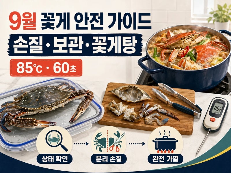 9월 꽃게 사 왔다면 바로 할 일, 손질·보관·꽃게탕 실패 줄이는 순서