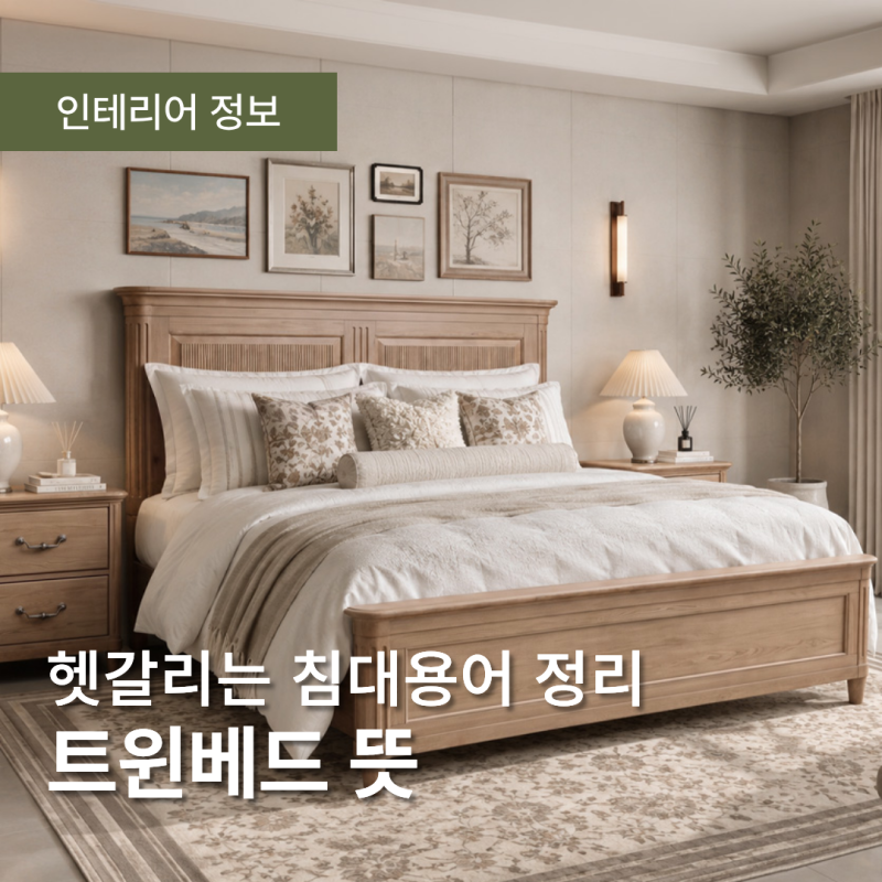 더블베드와 헷갈리는 트윈베드 뜻, 침대용어 정리