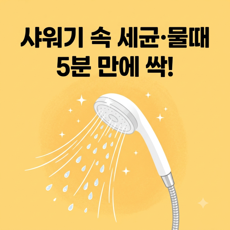 샤워기 헤드 호스 물때 제거, 과탄산소다 하나로 세균까지 싹 씻어내는 법