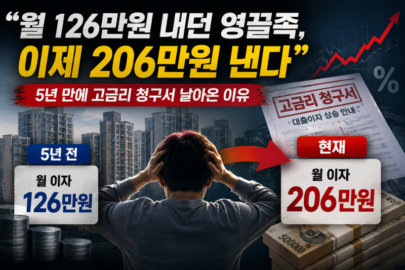 “월 126만원 내던 영끌족, 이제 206만원 낸다”…5년 만에 고금리 청구서 날아온 이유