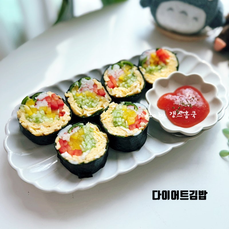 50대 김완선 2주 만에 체지방 감량 비법! 밥없는 다이어트김밥 만들기 라이스페이퍼 요리