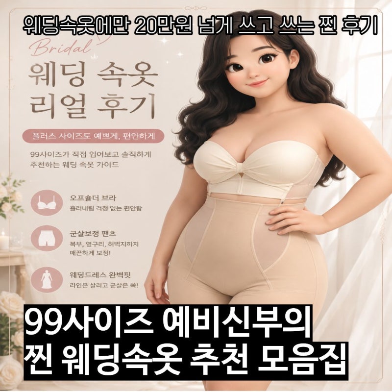 빅사이즈 웨딩속옷 내돈내산｜99사이즈 신부가 직접 비교해본 웨딩브라·보정팬츠·누브라·....