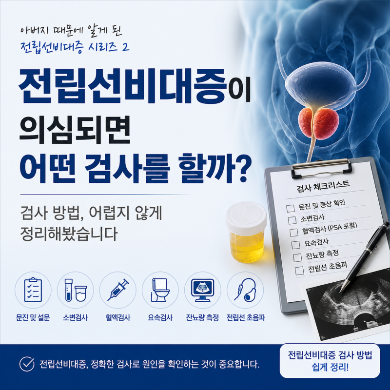 전립선비대증이 의심되면 어떤 검사를 할까? 전립선비대증 검사 방법 어렵지 않게 정리해봤....
