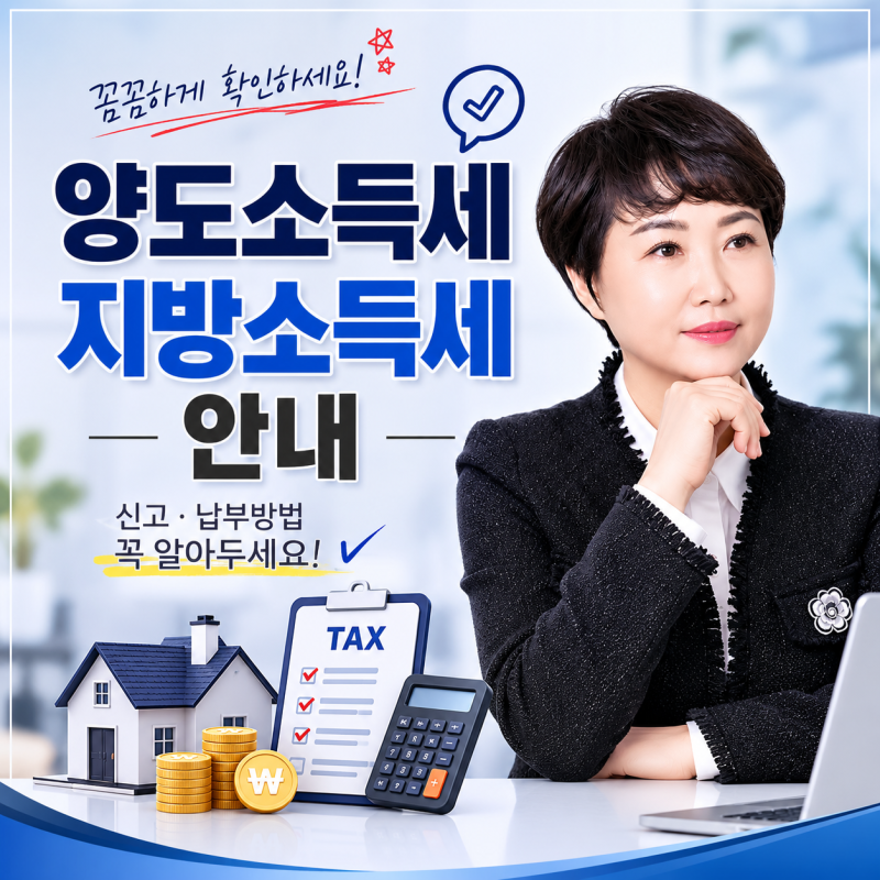 양도소득세 「지방소득세」 신고 납부 방법 꼭알아두세요