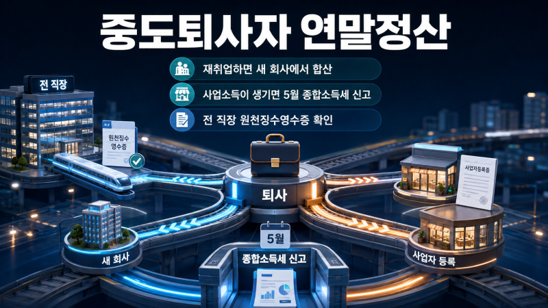 연말 전에 퇴사했다면 연말정산은? 재취업·창업 상황별 처리방법