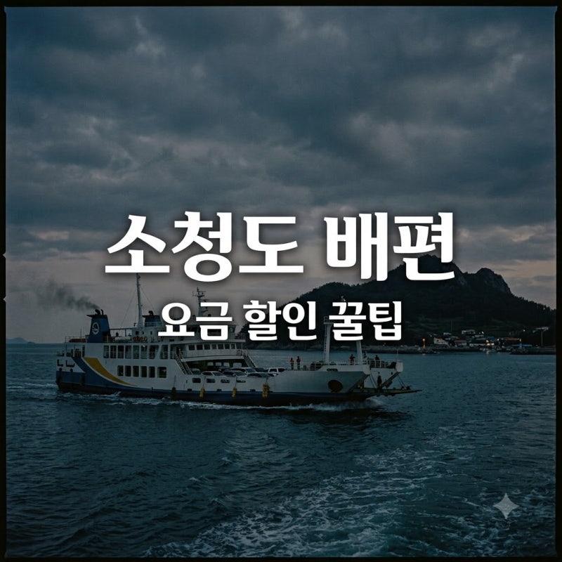 "배 시간 모르고 갔다가.." 소청도 배편, 2026년 요금 할인 챙기는 법