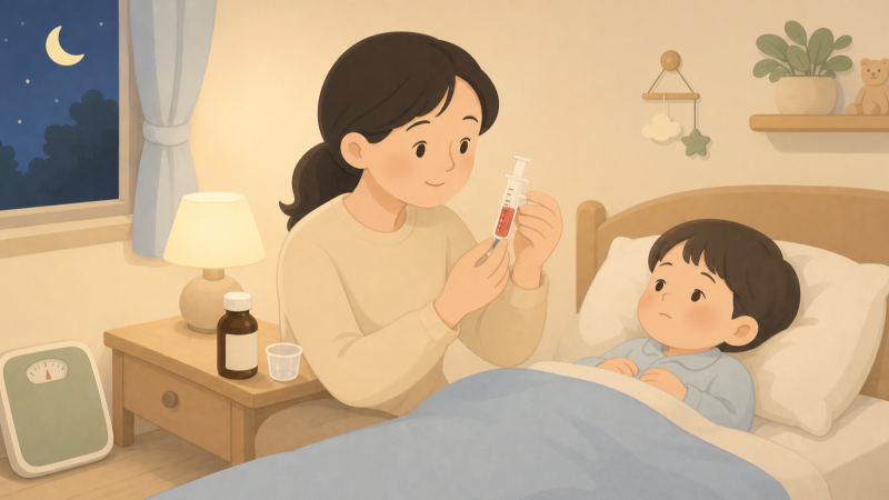 아이 해열제, 몸무게로 용량 계산하는 법 — 약사가 정리한 시럽 용량과 흔한 실수