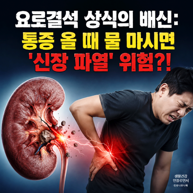 옆구리 통증에 물 많이 마시면 큰일 날수도! 요로결석 상식의 배신