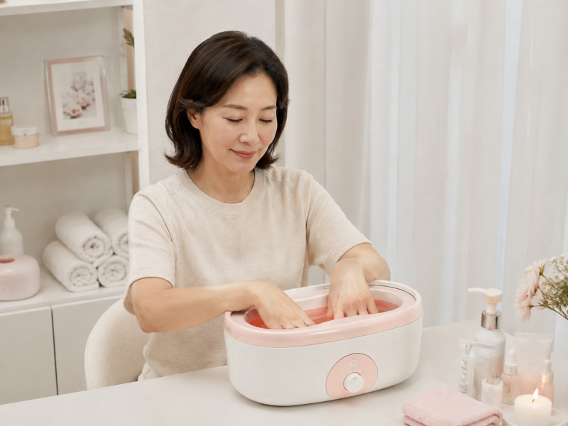 손 파라핀 치료기계 효능효과, 손가락 뻣뻣하고 건조할 때 이렇게 달라집니다