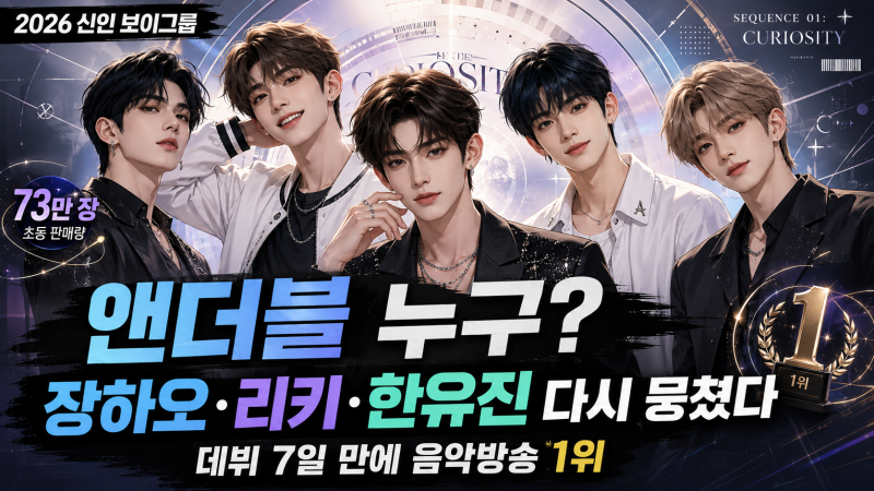 앤더블 누구? 장하오·리키·한유진까지 다시 뭉친 5인조 신인의 정체