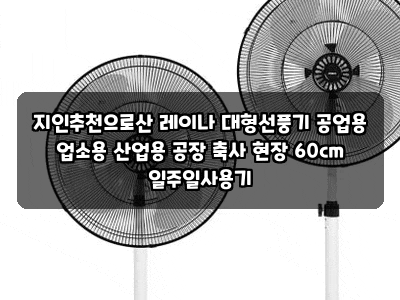 지인추천으로산 레이나 대형선풍기 공업용 업소용 산업용 공장 축사 현장 60cm 일주일사용기