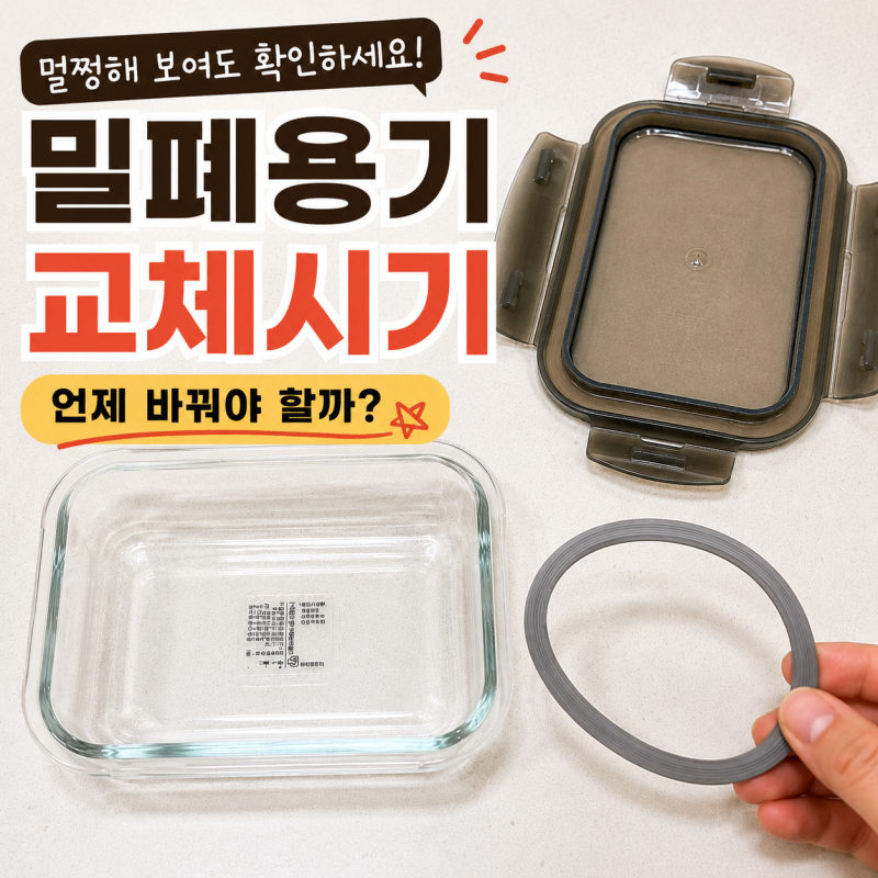 밀폐용기 교체시기 고무패킹 확인해보세요