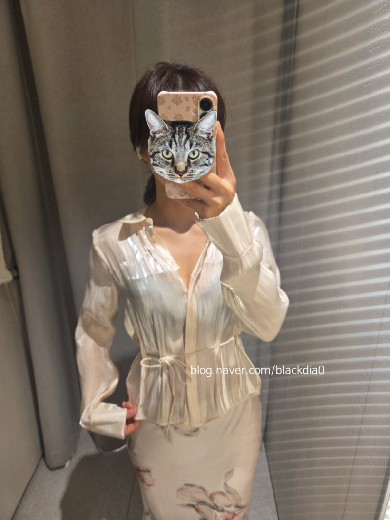 [ZARA/자라 쇼핑] 자라 신상 피팅룸 후기 버튼탑, 스커트 팬츠, 페플럼 재킷, 벨트 셔츠 착샷 ....