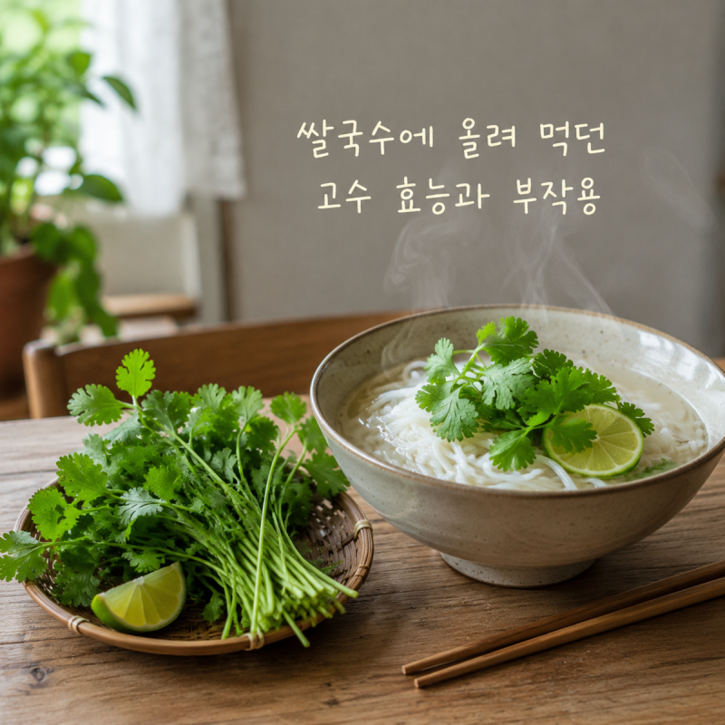 쌀국수에 올려 먹던 고수 효능과 부작용 알아봤어요