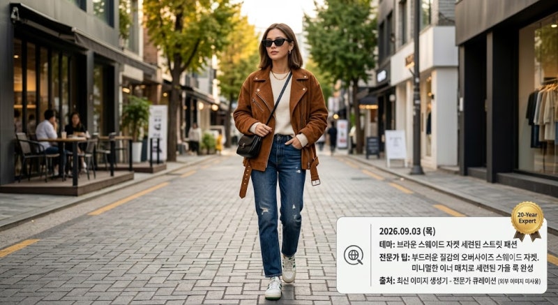 2026 가을 스웨이드 자켓 코디 방법 및 추천 브랜드
