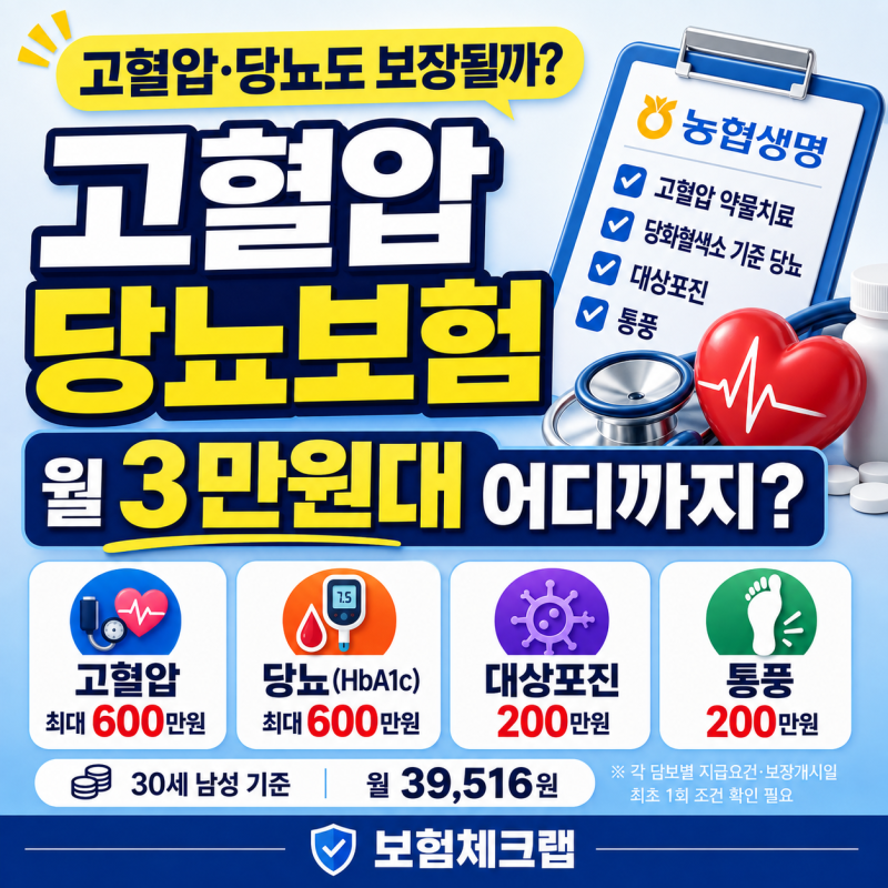 고혈압 당뇨보험, 월 3만원대 어디까지?