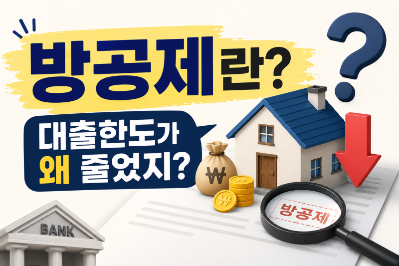 주택담보대출 방공제란? 주담대 한도가 예상보다 줄어드는 이유
