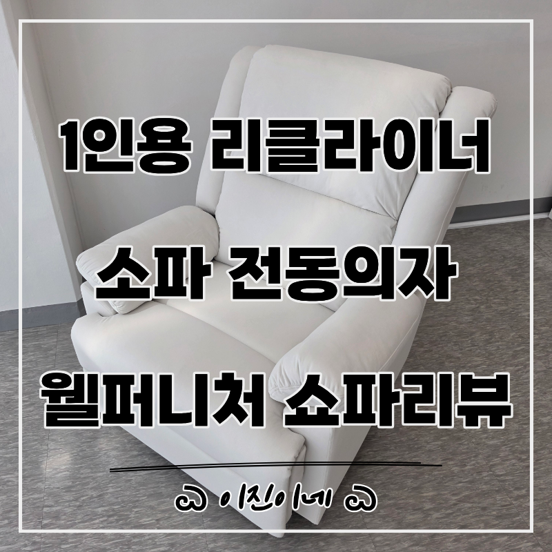 1인용 리클라이너 소파 전동 의자 웰퍼니처 리우 쇼파 리뷰