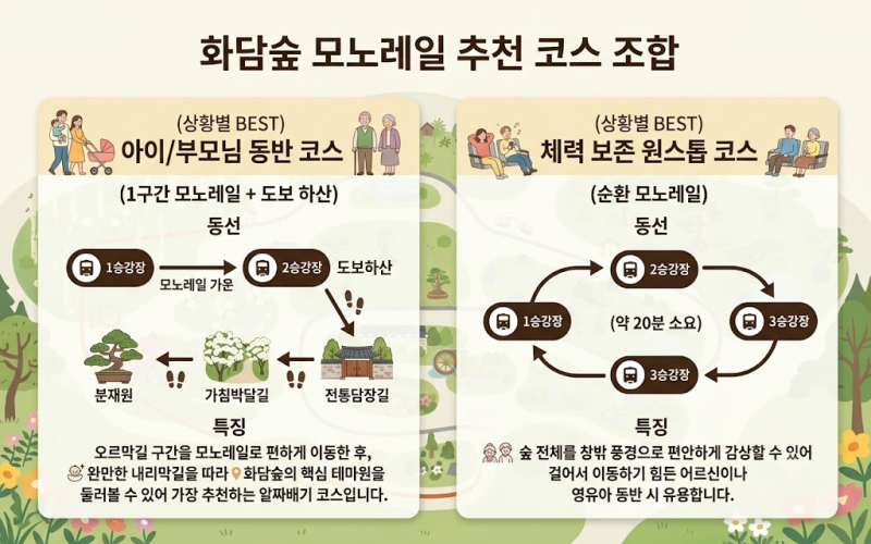 2026 화담숲 모노레일 예약방법·코스·시간표·가격 & 유모차 탑승/코스 추천 총정리