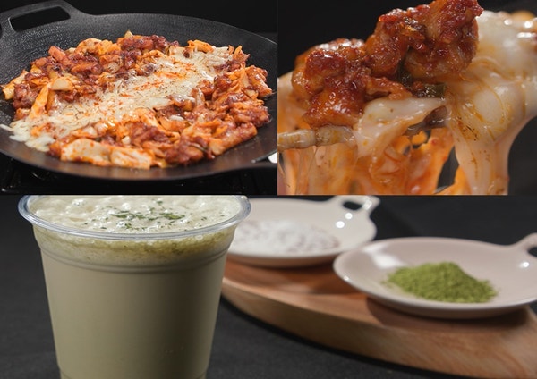 신상출시편스토랑 김재중 치즈닭갈비 가다랑어포닭갈비 만드는법 믹스커피말차라떼 만들기....