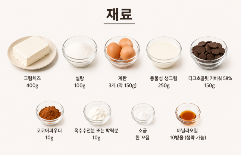 초코 바스크치즈케이크 레시피｜베이킹 못해도 초코는 배신하지 않는다