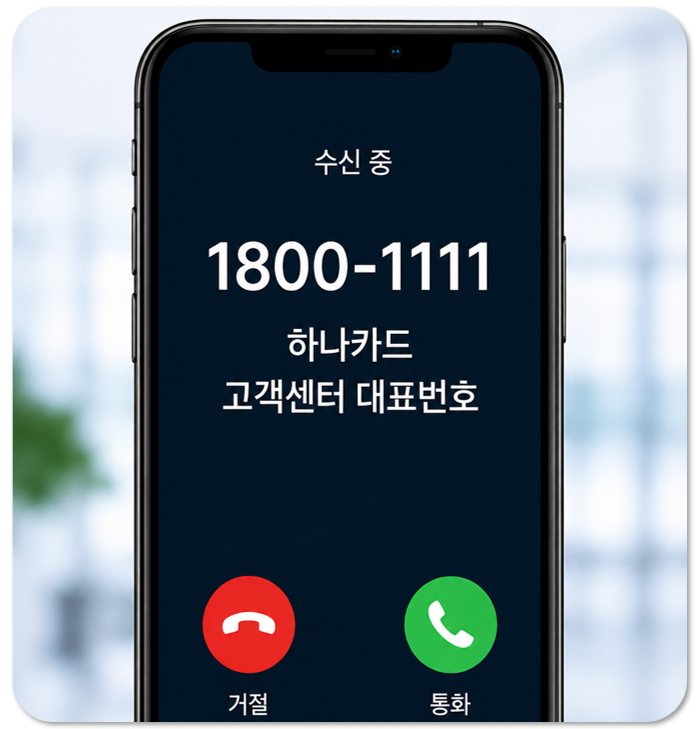 1800-1111 전화 오는이유?하나카드 고객센터 확인 방법