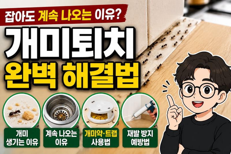 개미퇴치 방법, 집에 개미가 계속 나오는 이유부터 개미약·예방법까지