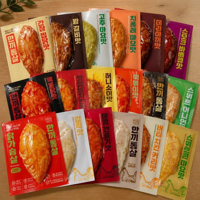 다이어트 추천 식단_[한끼통살] 소스 통 닭가슴살 100g 20종 10개입 맛 추천 및 칼로리 영양정보....