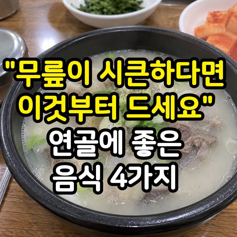 "무릎이 시큰하다면 이것부터 드세요" 연골에 좋은 음식 4가지
