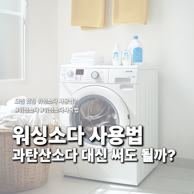 워싱소다 사용법, 빨래할 때 과탄산소다 대신 써도 될까?