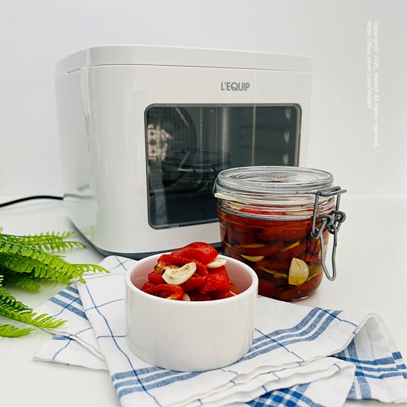 리큅 식품건조기 활용도 높은 미니 5단으로 말린 토마토 절임 만들기