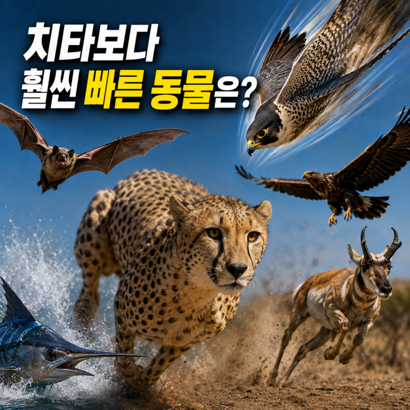치타보다 빠른 동물, 실제 속도 최강 동물 TOP7