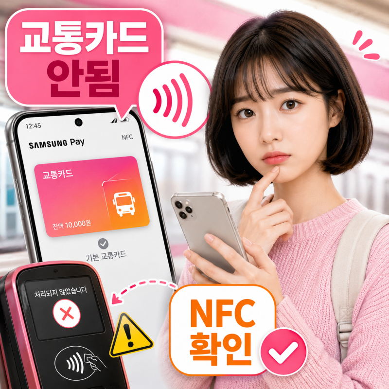 삼성페이 교통카드 안 될 때, NFC부터 등록 상태까지 확인하기