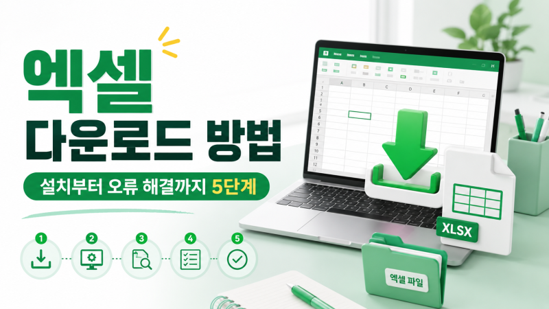 엑셀 다운로드 방법 총정리｜설치부터 파일 열기·오류 해결까지 5단계