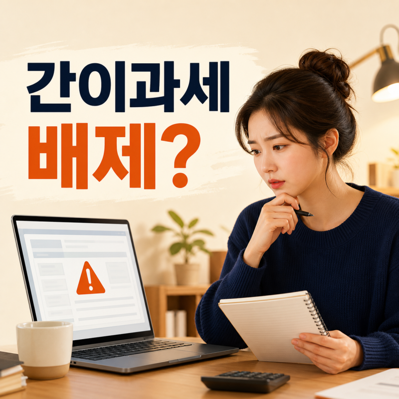홈택스에서 ‘종목기준 간이과세 배제’가 뜬다면 확인할 것