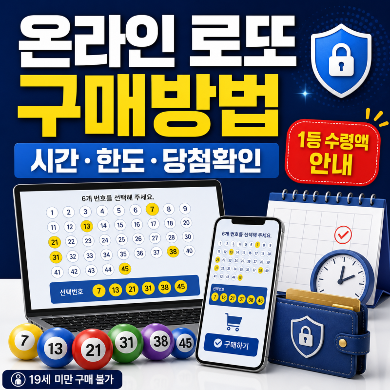 2026 온라인 로또 구매 방법 및 1등 당첨자 확인 총정리 (시간·한도·수령액·헨드폰·모바일 ....