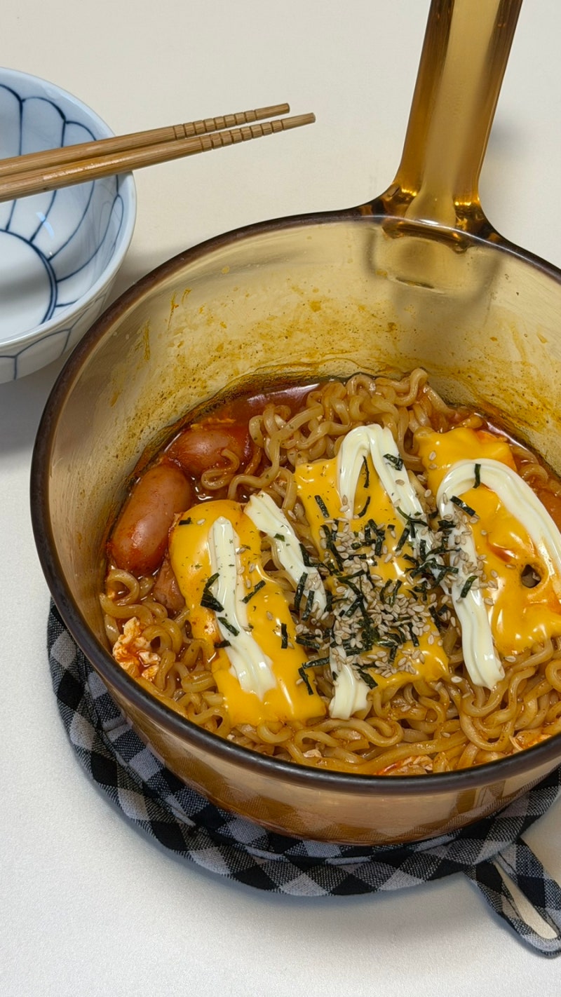 2030 자취요리 | 불닭볶음면 레시피, 꾸덕과 촉촉 그 사이, 불닭볶음면 맛있게 먹는 법