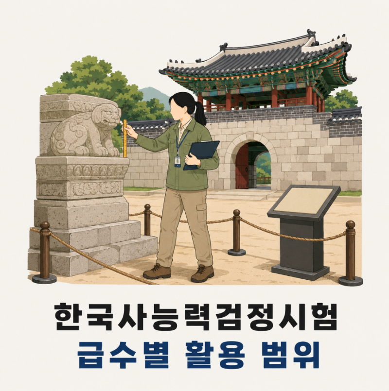 한국사능력검정시험 난이도와 합격률, 한능검 급수별 활용처