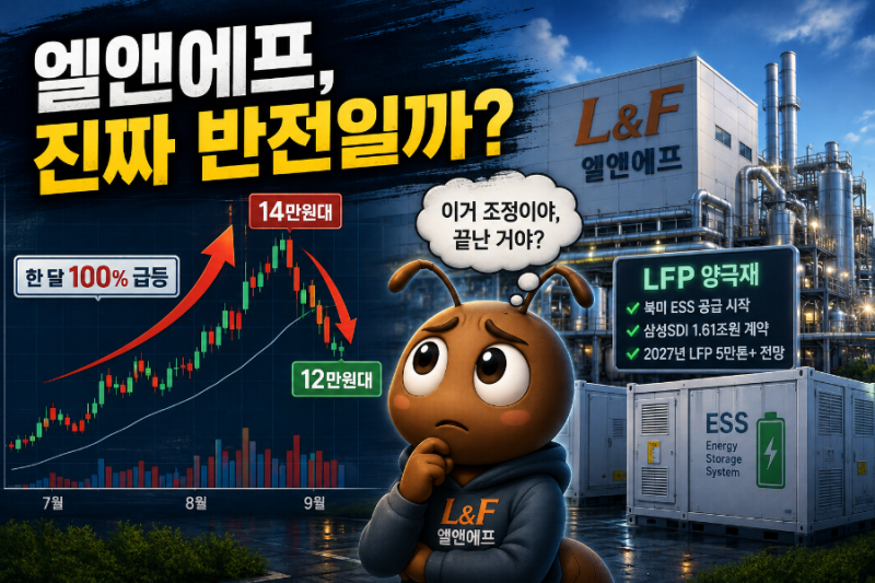 엘앤에프 12만원대 회복, 양극재 업황 바닥 정말 지났을까?