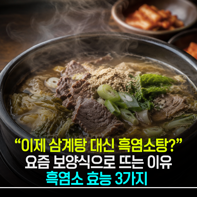 “이제 삼계탕 대신 흑염소탕?” 요즘 보양식으로 뜨는 이유, 흑염소 효능 3가지