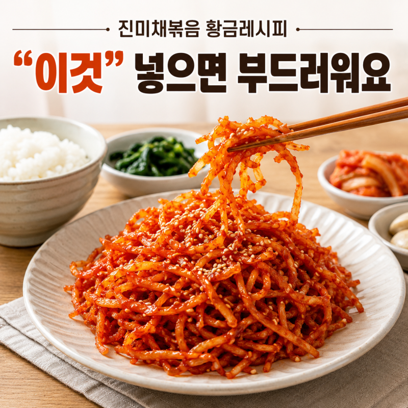 진미채볶음 황금레시피 부드러운 오징어채볶음 만드는법 고추장 진미채무침