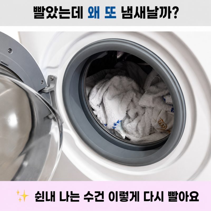수건 쉰내 제거 | 빨아도 수건 냄새날 때 이렇게 다시 세탁하세요