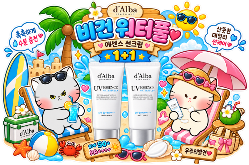 달바 비건 워터풀 에센스 선크림｜촉촉하게 매일 바르는 데일리 선크림 ☀️