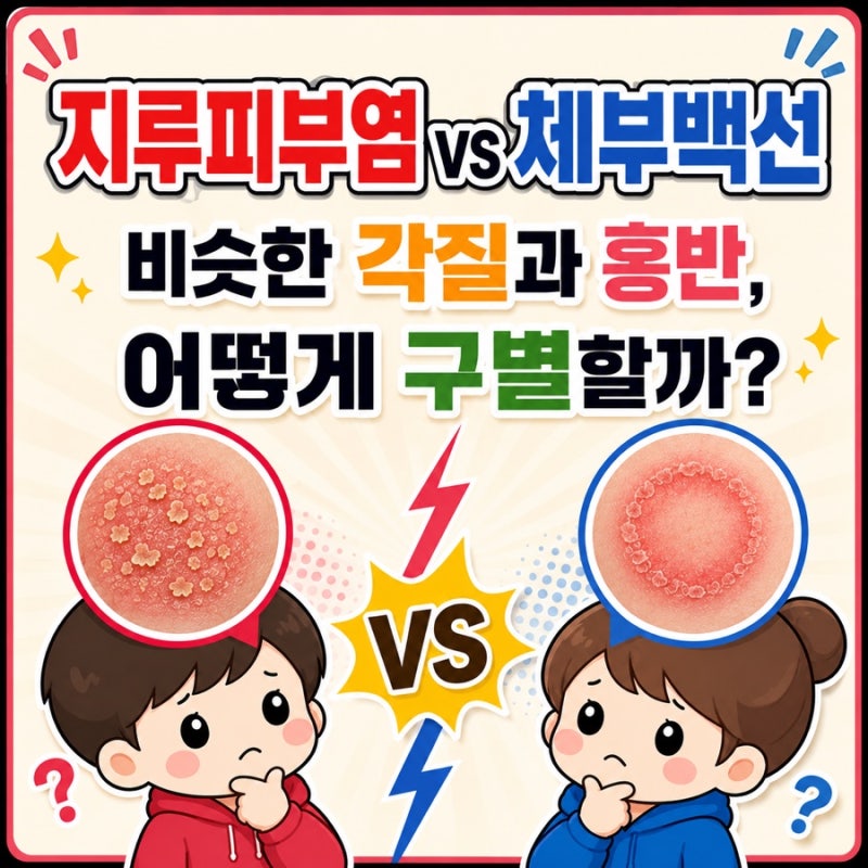 [지루피부염 vs 체부백선] 비슷한 각질과 홍반, 어떻게 구별할까?