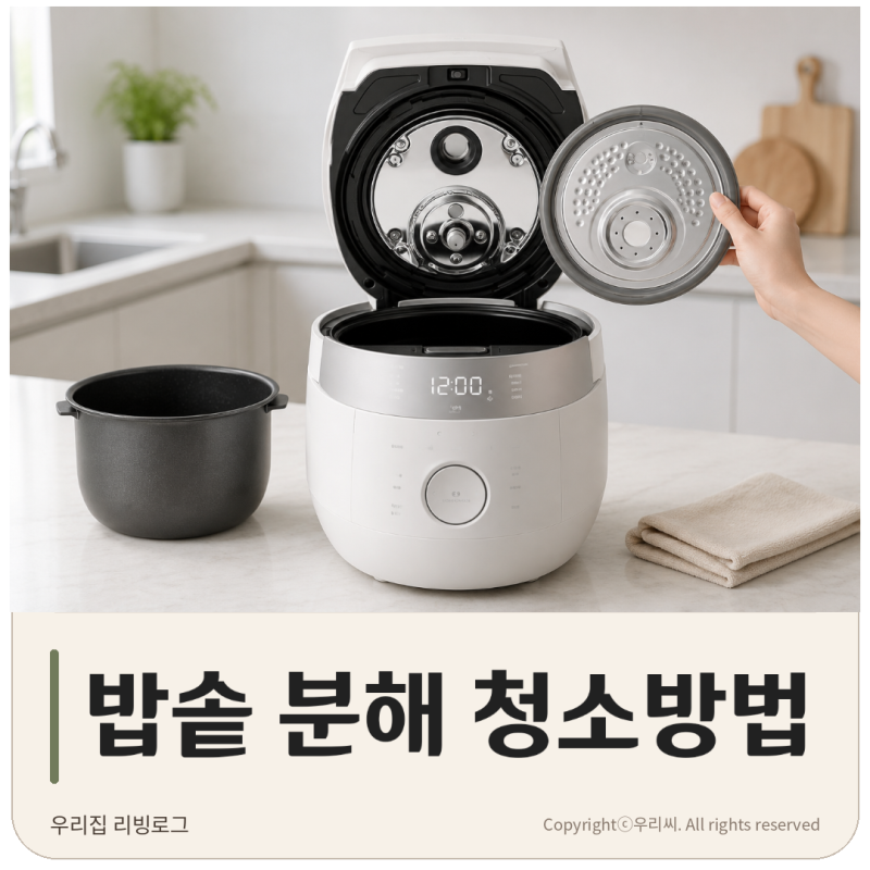 쿠쿠 밥솥 분해 청소 후기, 놓치기 쉬운 곳까지 밥솥 세척