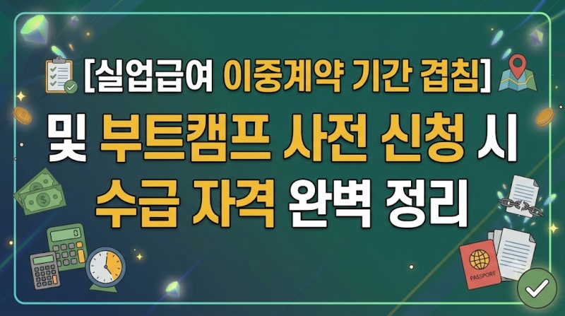 실업급여 이중계약 기간 겹침 및 부트캠프 사전 신청 시 수급 자격 완벽 정리