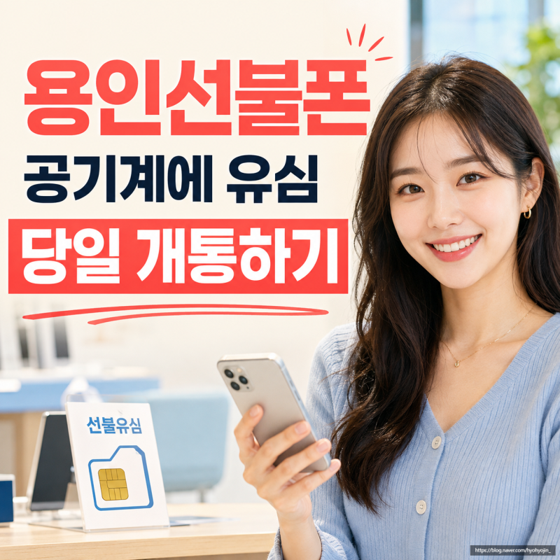 용인선불폰 공기계에 유심만 바꿔 당일 개통하기