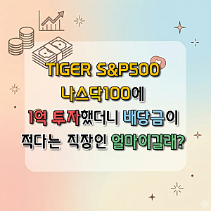 TIGER S&P500·나스닥100에 1억 투자했더니 배당금이 적다는 직장인 얼마이길래?