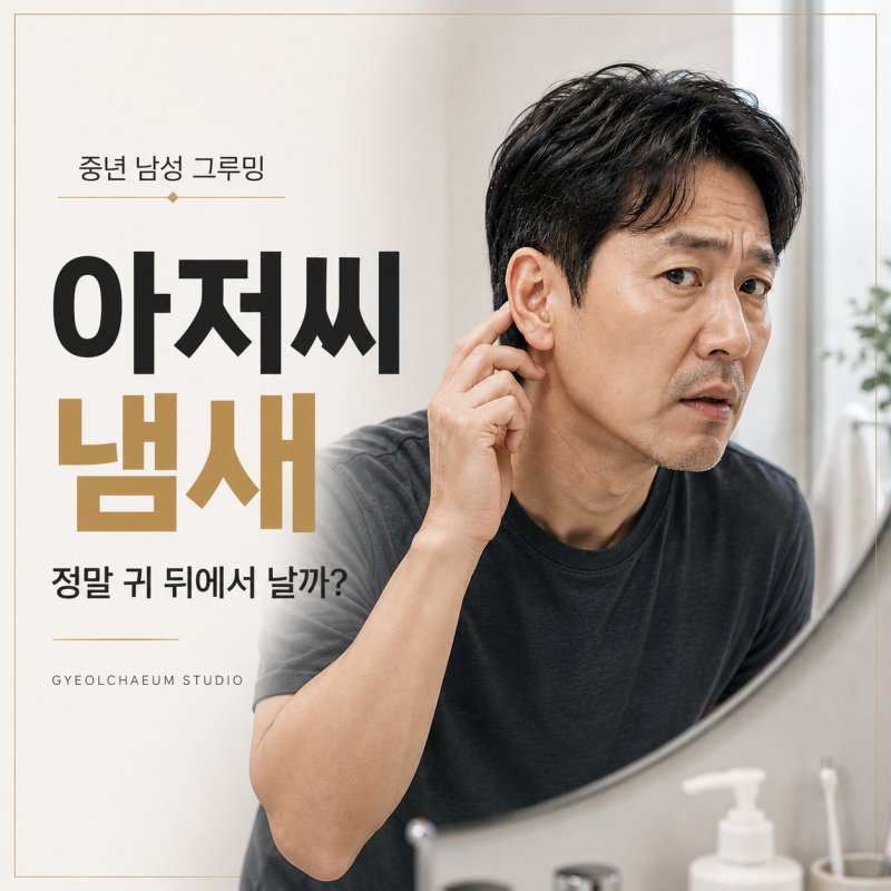 아저씨 냄새, 정말 귀 뒤에서 날까? 정수리도 확인해보세요