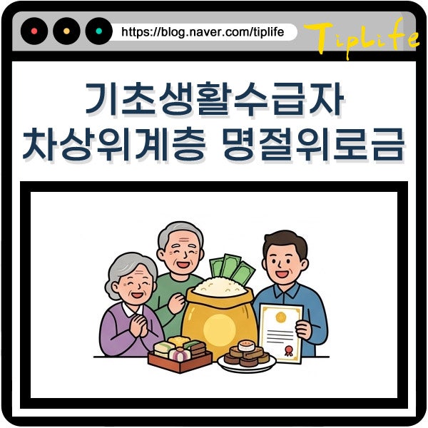 기초생활수급자 차상위계층 명절 위로금 지원금 지급 지역과 신청 방법 정리